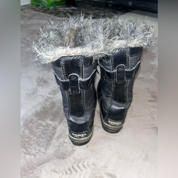 Sorel Tofino II winter boots waterproof black faux fur fleece lining size 9 - Picture 2 of 8